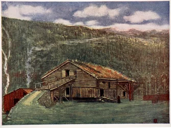 Farm-House and Mill at Gjoba, 1905